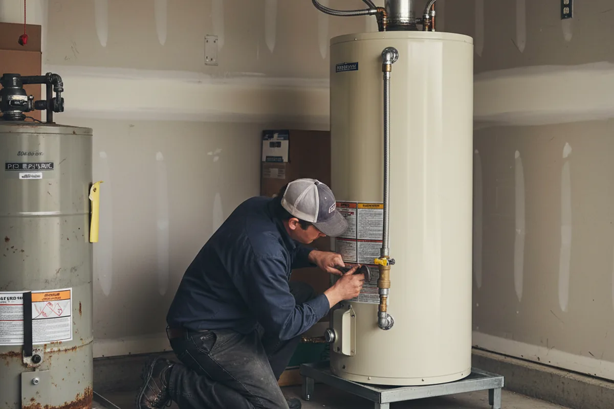Water heater and shutoff valve replacement in Lamoille